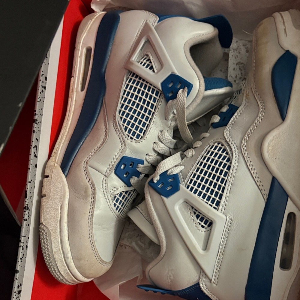 Nike White and Blue Women's Sneakers